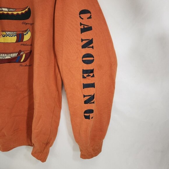 Calvin Klein Sport Hoodie Canoeing Algonquin Mohawk Penobscot Mens Size M Vtg - Picture 4 of 10